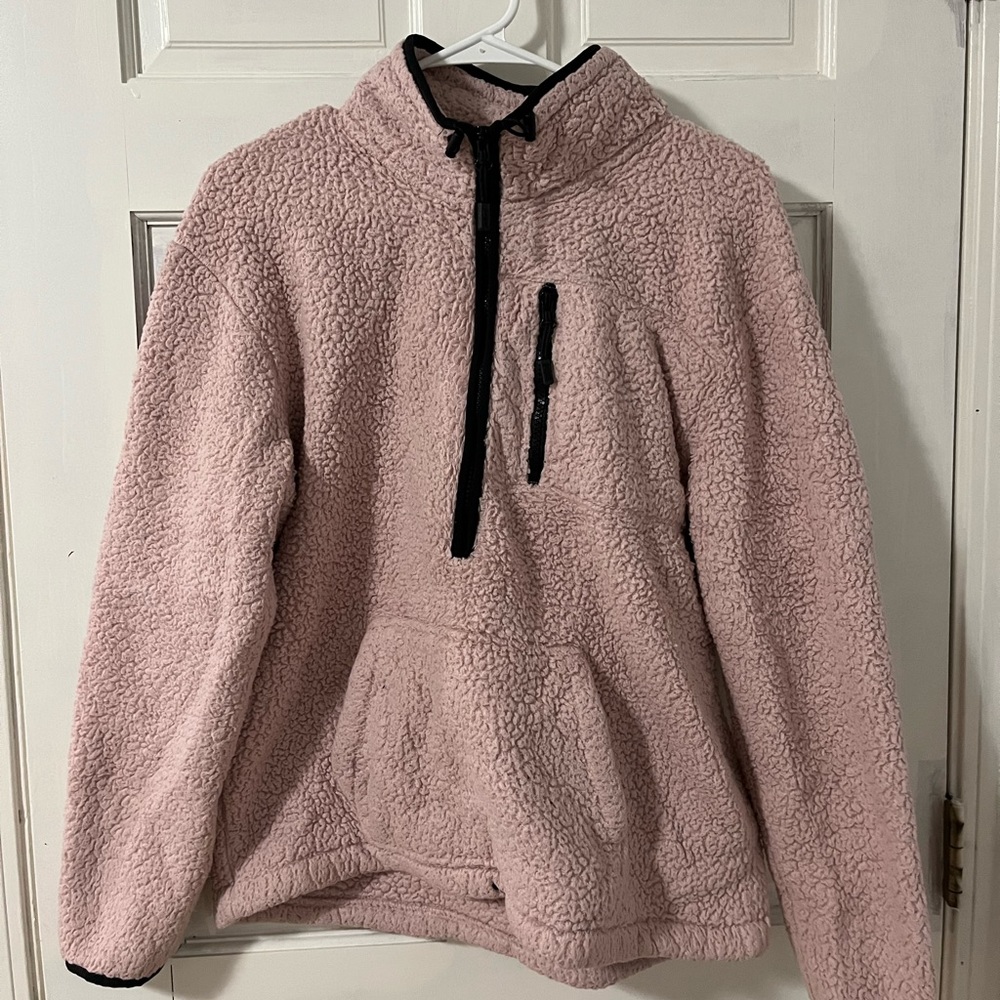Pink Fuzzy Quarterzip